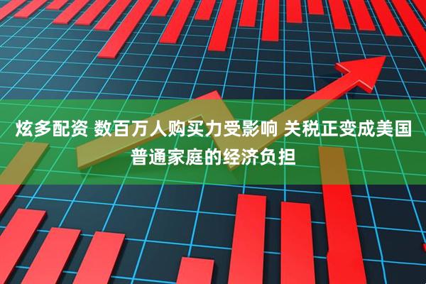 炫多配资 数百万人购买力受影响 关税正变成美国普通家庭的经济负担